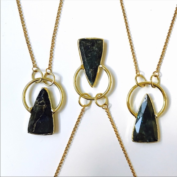 Bondhu Jewelry - 🎉HP 11/7🎉Labradorite Mystic Triangle Necklace
